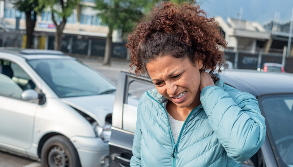 Painful neck ache after fender bender car crash